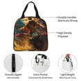 thumbnail image 3 of Yiaed Colorful Bull Western Man Print Insulated Lunch Bag Reusable Cute Tote Lunch Box, Leakproof Cooler Lunch Bags for Work Office Travel School Picnic, 3 of 5