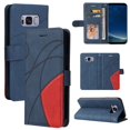 thumbnail image 1 of Case for Samsung Galaxy S8 Leather Wallet Book Flip Folio Stand View Cover - Blue, 1 of 5