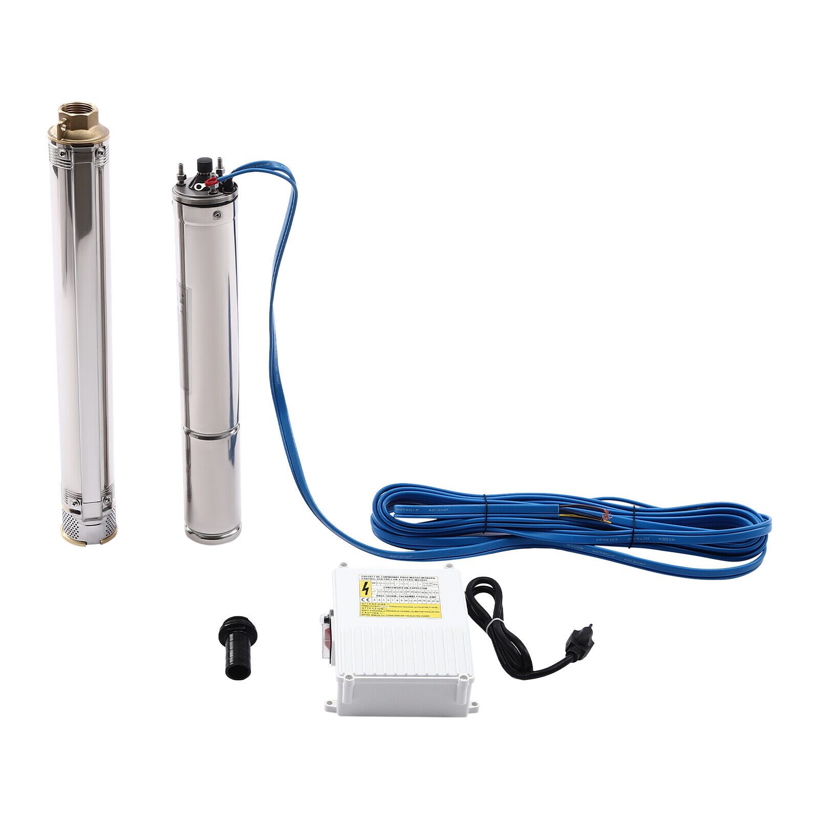 1/2HP Deep Well Submersible Pump Stainless Steel Farm Ranch Water Pump 110V 370W