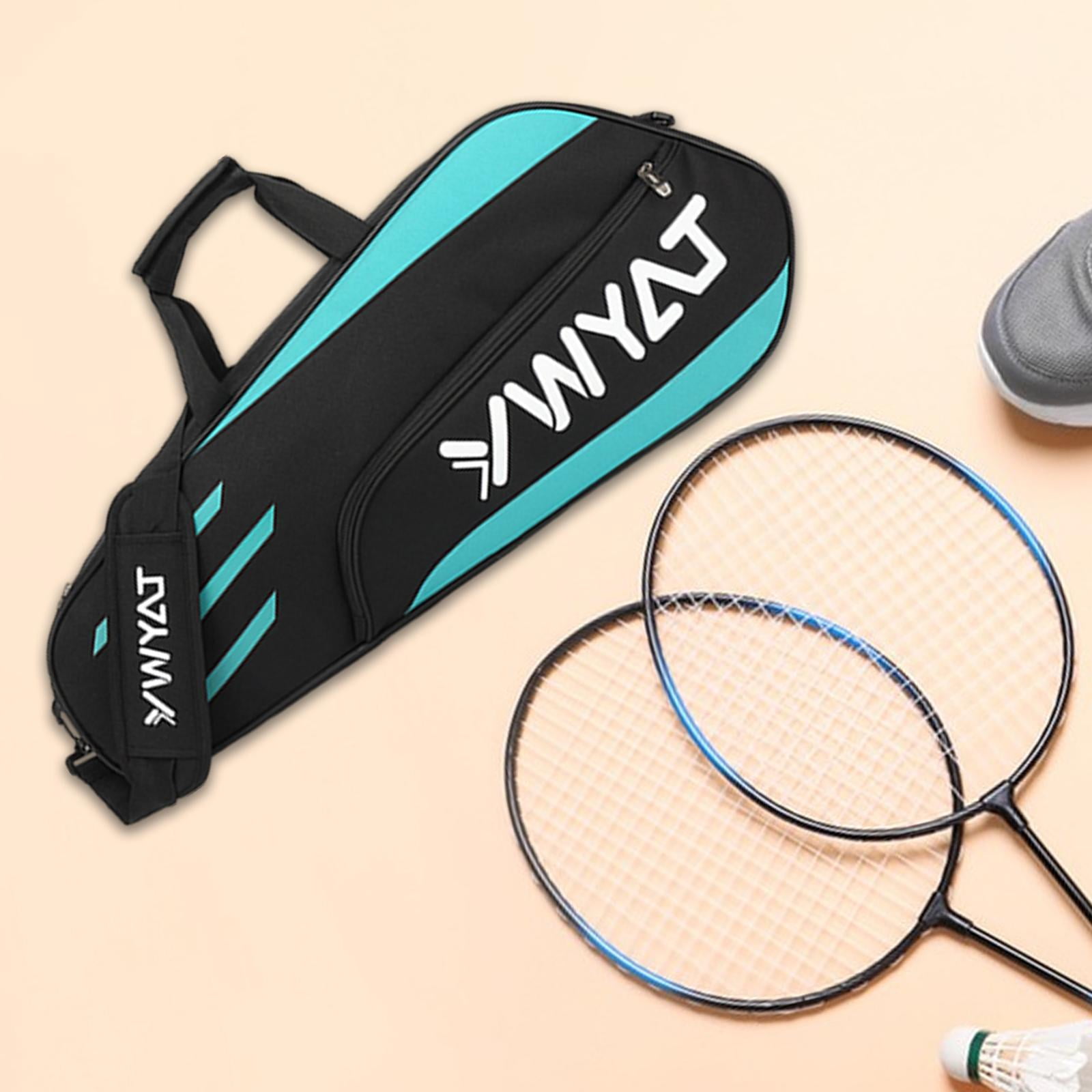 funtasica Badminton Racquet Bag Tennis Bag Outdoor Sports Gym Bag Large Capacity Racket Carry Bag Tennis Tote for Badminton Enthusiasts Black Blue
