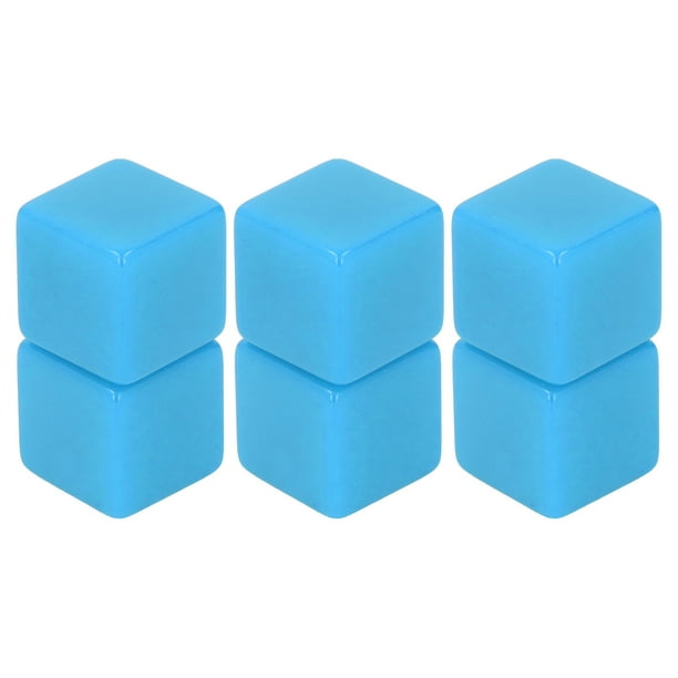 Cubos de dados en blanco, juego de dados en blanco de 6 piezas, juegos de mesa para el aula, dados en blanco de plástico, rendimiento de alta gama Jadeshay A