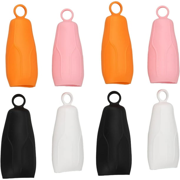 Paquete de 8 Mangas Elásticas para Prueba de Fugas, Reutilizable Fundas de Silicona para Botellas de Viaje Manga de Aseo Elástica para Botellas de Champú Acondicionr de Loción