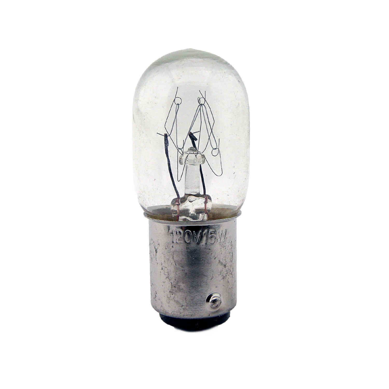 Sewing Machine Light Bulb, 9/16" Base 120V 15W Push-In Turn & Lock