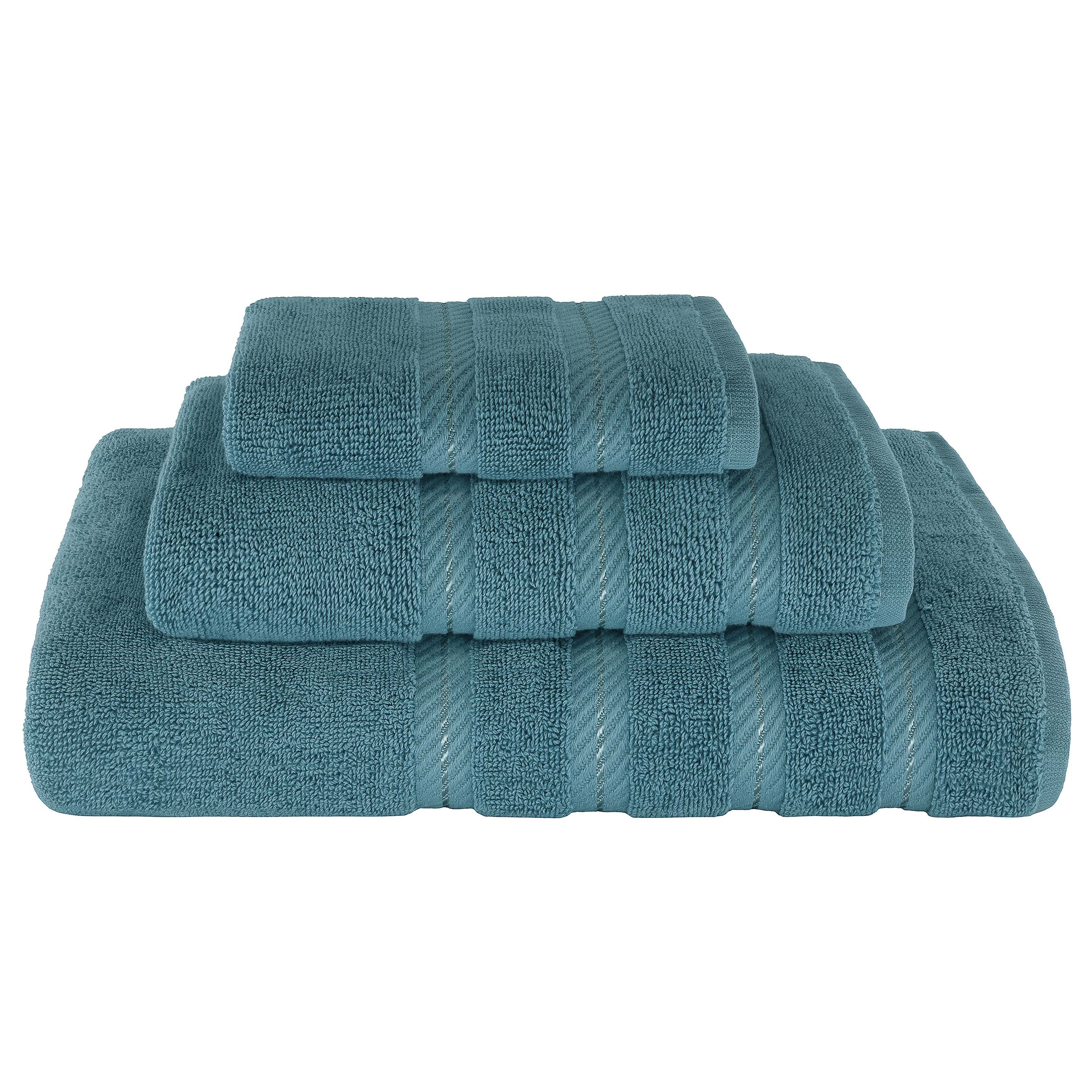 American Soft Linen 3 Piece 100 Turkish Cotton Towel Set Blue