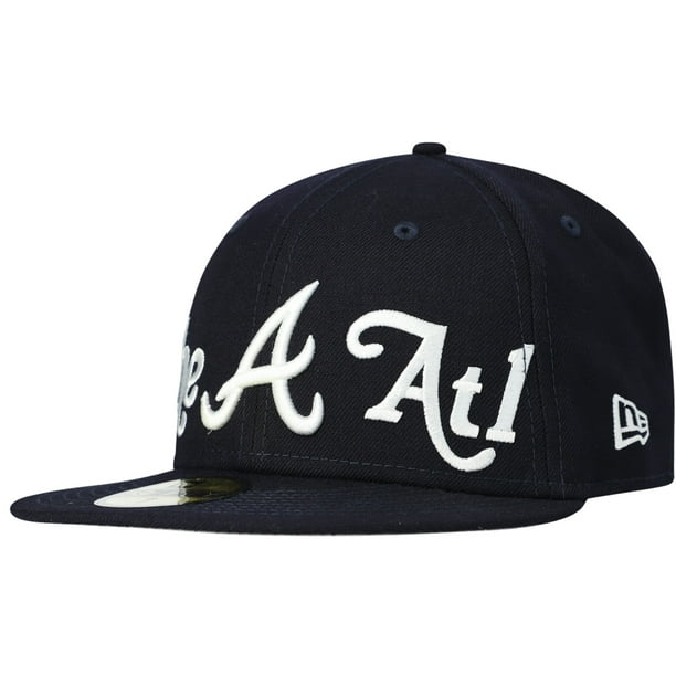 Atlanta Braves New Era City Nickname 59fifty Fitted Hat Navy Walmart Com