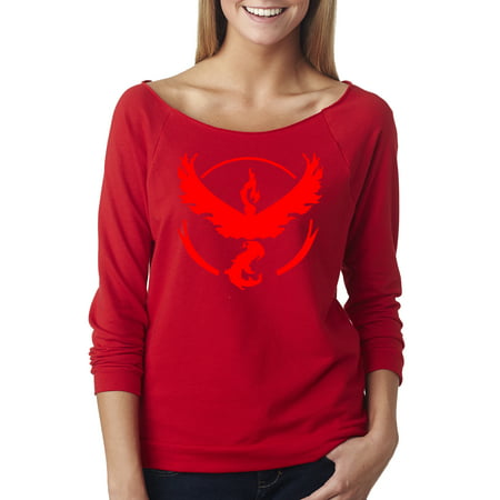 Pokemon Go Gym Team Valor Red Off The Shoulder French Terry Top