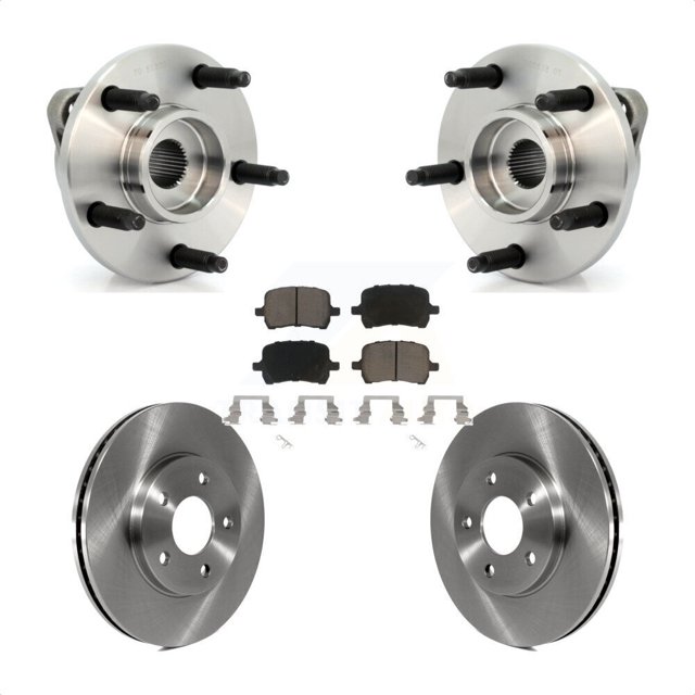 Transit Auto Front Hub Bearing Assembly Disc Brake Rotors and Ceramic Pads Kit for Car Chevrolet HHR KBB-121994