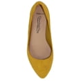 thumbnail image 2 of Hold Yellow Mustard Suede City Classified Women Casual Wide Width Fit Flat Office Shoes Pointy Toe 8, 2 of 2