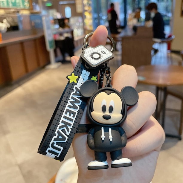 Anime Disney Cartoon Mickey Minnie Keychain Women Stitch Doll Couple Backpack Pendant Key Chain Keyring Accessories Friends GiftChina Gong Bohan LED