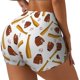 thumbnail image 1 of Balery Baseball Sport Pantalones cortos de entrenamiento estampados para mujer, sin costuras, ajustados, para gimnasio, yoga, correr, deportes, ejercicio activo, fitness.-Large, 1 of 8