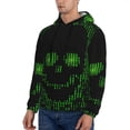 thumbnail image 3 of Wukai Numbers Skull Print Men Hoodies Fleece Sweatshirts Long Sleeve Sweaters Pullover Fall Outfits Winter Clothes-Large, 3 of 7