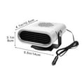 thumbnail image 3 of Car Heater, 2-In-1 Multi-Function Portable,150W 12V Car Heater That Plugs Into Cigarette Lighter, Portable Windshield Defogger And Defroster, 360° Free Adjustment, Quick Heating Defrost And Defogging, 3 of 5