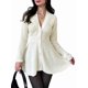 thumbnail image 2 of Vestido Mini de Punto con Cuello en V, Larga y Botones para Mujer S, 2 of 10