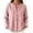 Pink, variant on ZHOGXU Elegant Loose Fit T Shirt For Women Long Sleeve O Neck Solid Color Button Soft Top Workout And Sport