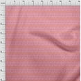 thumbnail image 3 of oneOone Silk Tabby Medium Pink Fabric Geometric & Floral Block Diy Clothing Quilting Fabric Print Fabric By Yard 42 Inch Wide, 3 of 4