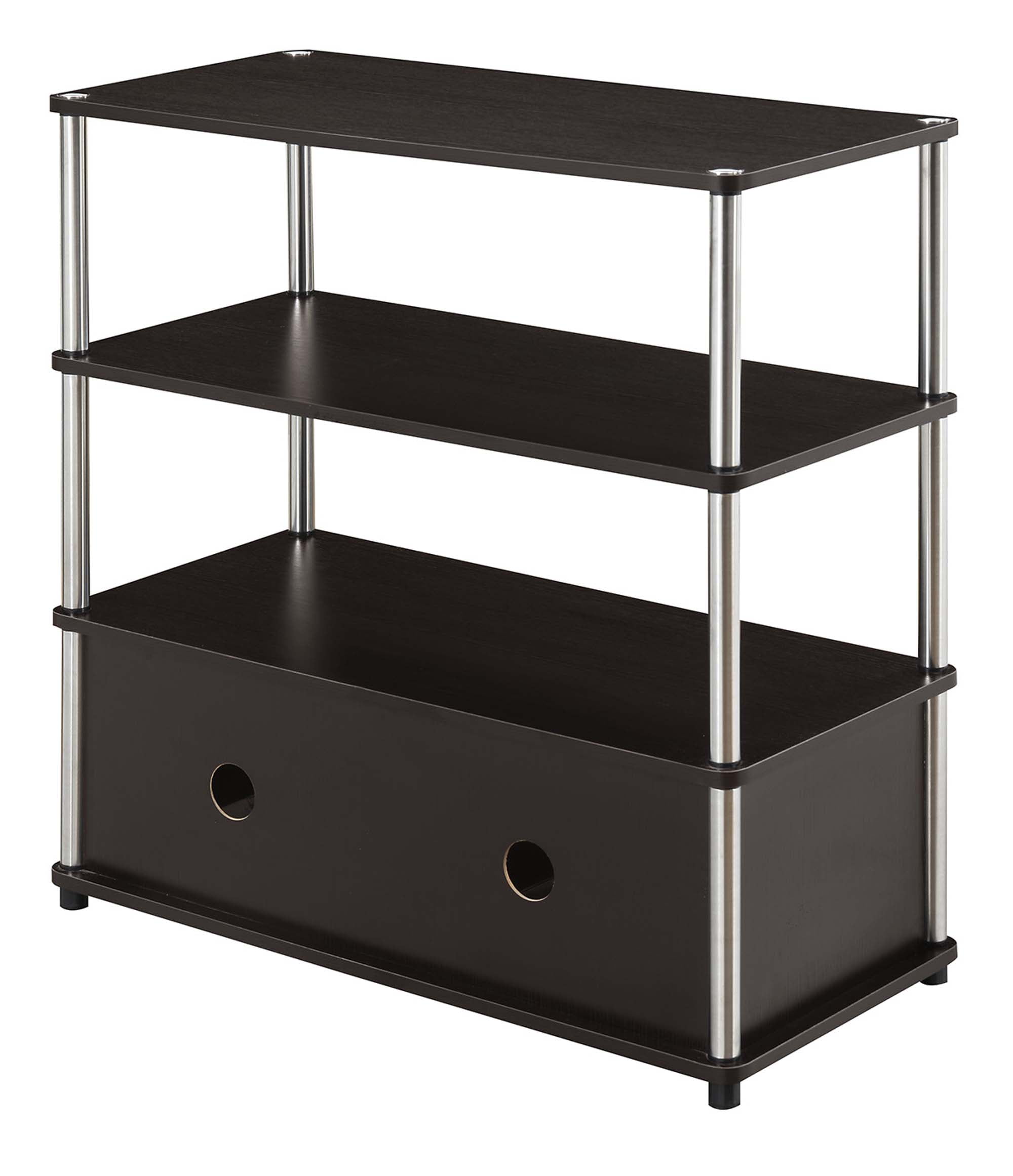 Convenience ConceptsDesigns2Go Highboy TV Stand with Storage Cabinets and Shelves for TVs up to 40 Inches, Espresso
