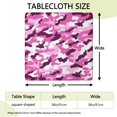 thumbnail image 2 of Purple Pink Camo Classic Shapes Pattern Square Fitted Tablecloth with Elastic Edge,Square Table Cover,Washable Elastic Table Cover for Home Kitchen Party Decor 36"x36", 2 of 6