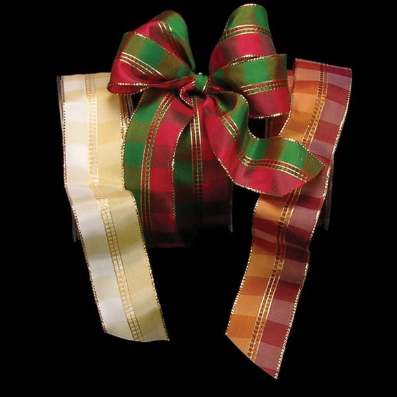 The Ribbon People Burgundy Red and Orange Wired Craft Ribbon 1.5" x 27 Yards