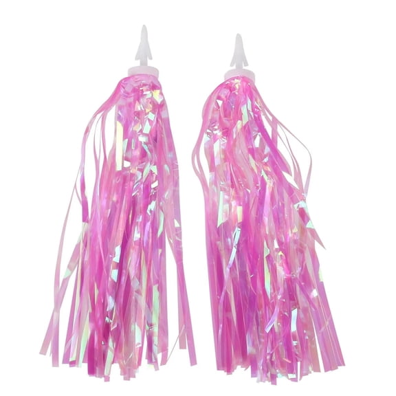 Fun Handlebar Streamers - Pink Sparkle Tassels For Kids Bike