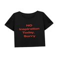 thumbnail image 4 of Camiseta corta suelta para mujer, camiseta recortada de verano para oficina, uso diario, Camping, compras XL, 4 of 7