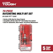 Hyper Tough 70-Piece Ratcheting Handle with Bits and Sockets in Click Fit Case