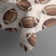 thumbnail image 6 of Brown Footballs on Beige Pattern Rectangle Tablecloth 60"x120",Waterproof Polyester Rectangle Table Cloth, Wipeable Spillproof Polyester Tablecloth for Dining, Camping, Indoor and Outdoor, 6 of 6