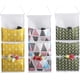 thumbnail image 1 of UBIUO 3 Pack Wall Closet Hanging Storage Bag Over The Door Organizer Waterproof Colorful Linen Fabric with 3 Pockets for Bedroom Bathroom -A, 1 of 5