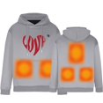 thumbnail image 2 of LEKDFST Heated Hoodies for Women Men Graphic 5 Heat Zones Smart Electric Heating Sweatshirt Rechargeable Battery Not Included Grey L, 2 of 8