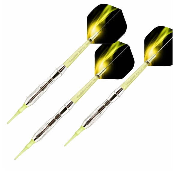 BESTSKY 1Set Darts,Stable Flight Steel Tip Darts,Family Fun Dart Flights,Yellow