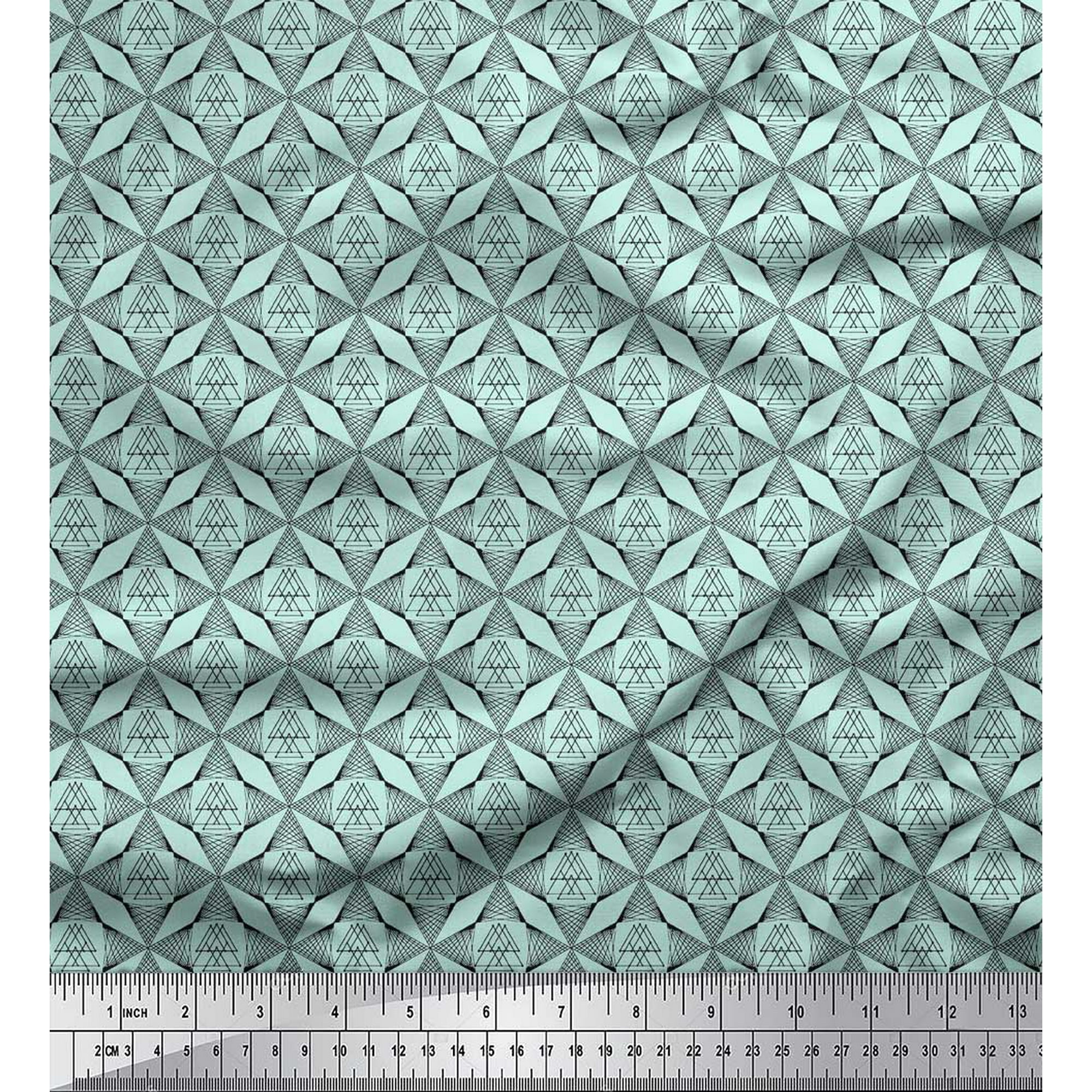 Geometric jersey fabric sales