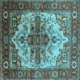 thumbnail image 1 of Ahgly Company Indoor Square Persian Light Blue Traditional Area Rugs, 7' Square, 1 of 4