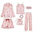 thumbnail image 1 of Camisón largo Gibobby Conjunto de siete piezas para mujer pijamas Rosa XL, 1 of 3