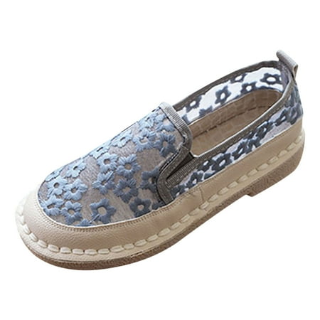 

Quealent Adult Women Shoes Casual Shoes for Women Platform Women s Comfortable Anti Slip Breathable Soft Sole Womens Business Casual Shoes Size 12 Blue 6.5