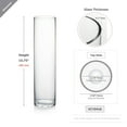 thumbnail image 3 of WGV International 4" Wide Clear Cylinder Glass Vase, Candle Holder, Home Accent, 1 Piece 16-inches H, 3 of 5