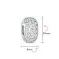 thumbnail image 3 of Bling Jewelry Womens Sparkling Dome Crystal Bead Charm Rose Gold Plated Silver for European Bracelet, 3 of 3