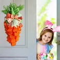 thumbnail image 2 of EastEr toysHandcraftEd Burlap Carrot DEcoration with Ribbon Bows PErfEct for EastEr and Spring HomE DEcor, 12-inch1easter toy, 2 of 5