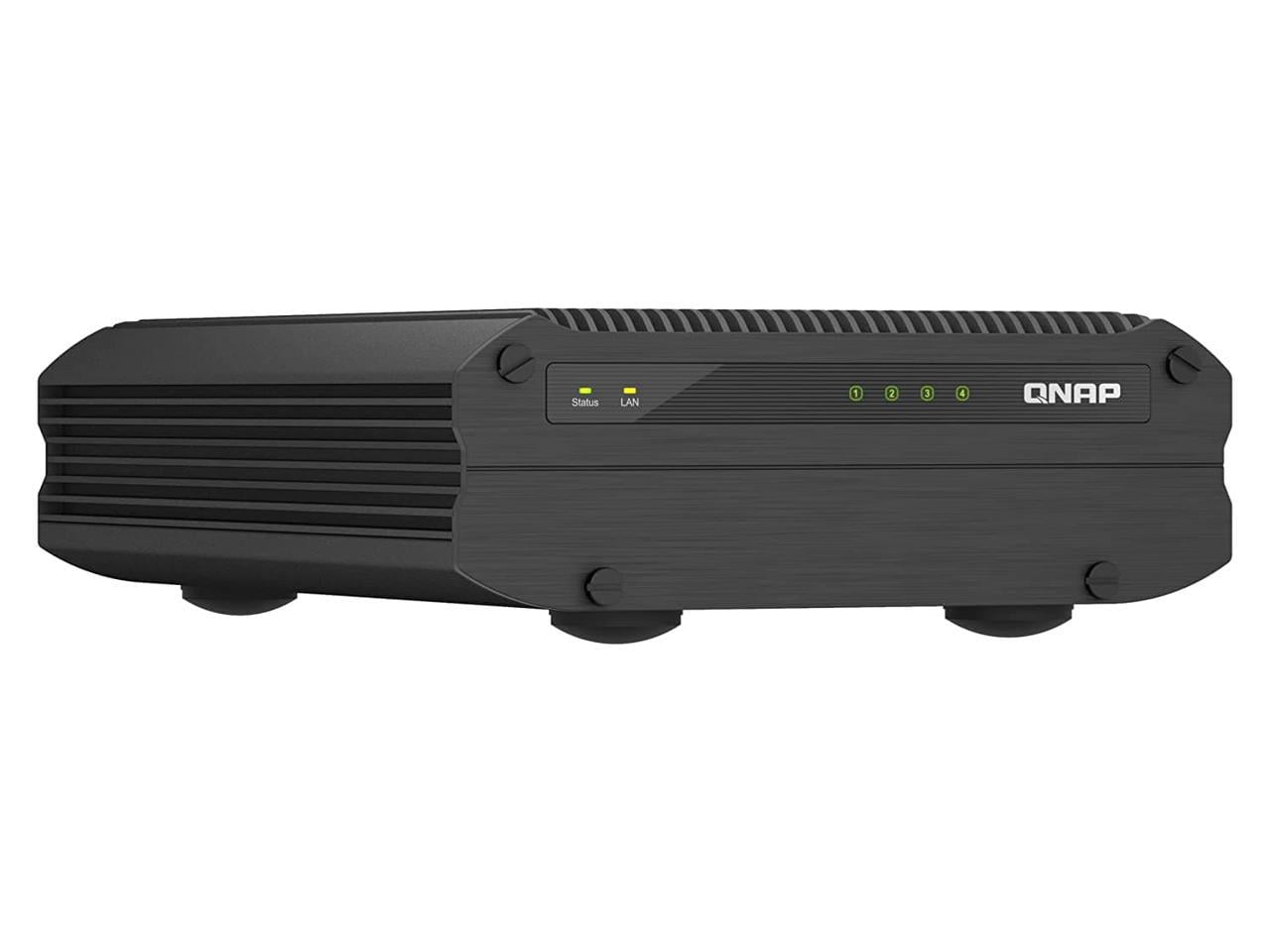 QNAP TS-i410X-8G-US 4 Bay High-Speed fanless Industrial NAS with dual-10GBe, Intel Atom CPU, 8GB DDR4 Memory and 2.5GbE (2.5G/1G/100M) Network Connectivity (Diskless)