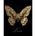 thumbnail image 2 of Greene, Taylor 20x24 Black Ornate Wood Framed with Double Matting Museum Art Print Titled - Love Gold Butterfly, 2 of 4
