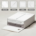 thumbnail image 4 of SpaceAid 4 Pack Sheet Organizers and Storage, Queen & King Size, White, Fabric, 4 of 6