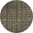 thumbnail image 1 of Ahgly Company Machine Washable Indoor Round Abstract Camel Brown Area Rugs, 7' Round, 1 of 7