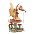 thumbnail image 4 of Amy Brown Pretty Summer Fairy On Toadstool Mushroom With Fox Pixie Fairy Statue, 4 of 5