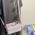 thumbnail image 3 of Bolso bandolera pequeño para teléfono móvil, monedero pequeño con correa, funda tipo caja para iPhone 15 con hebilla de seguridad para viajes y compras., 3 of 4