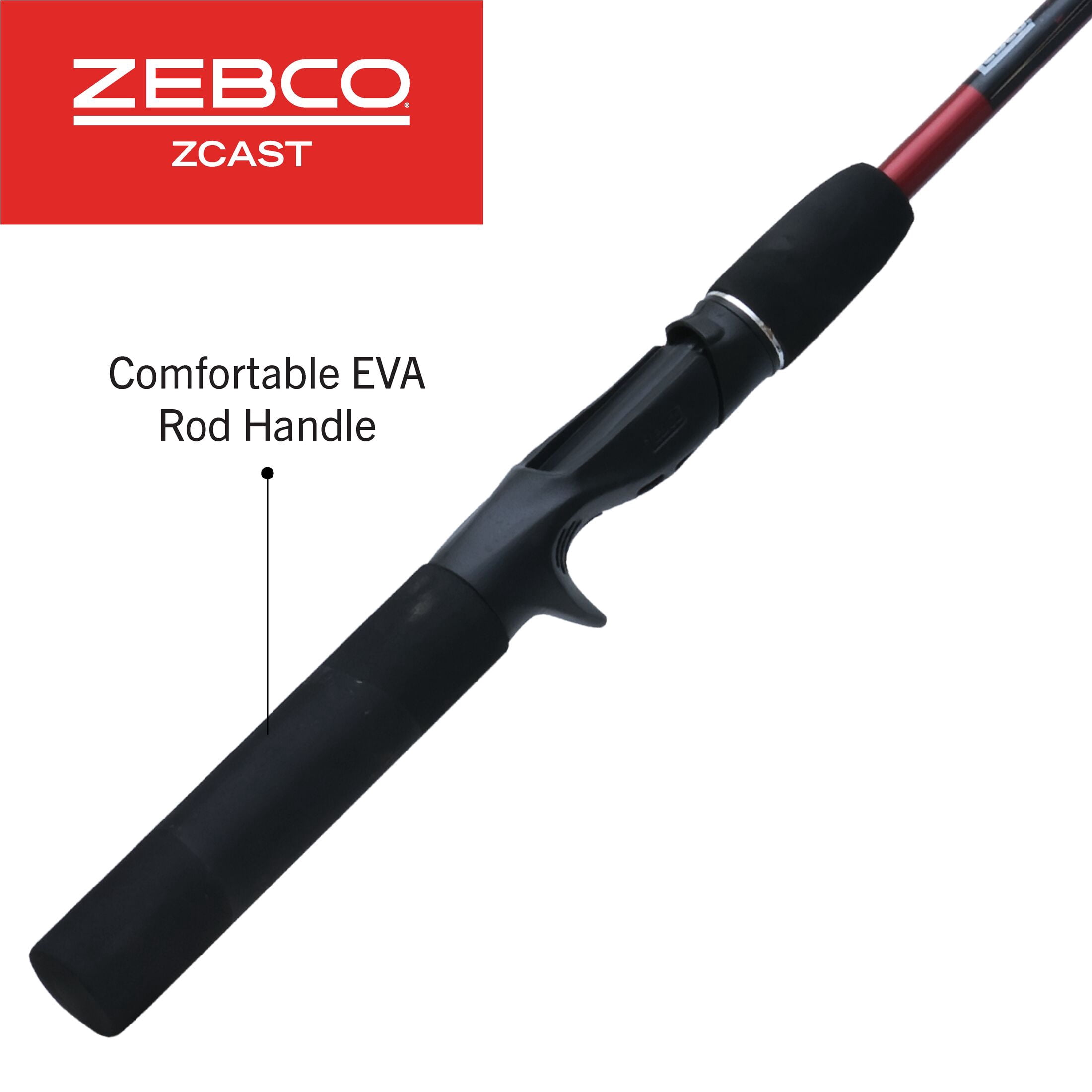 "Zebco ZCASTC602MA Medium 6' Z-Cast 2 Piece Casting Fishing Rod"