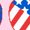 AD-Pink, variant on Inktastic Fourth of July American Flag Hearts Toddler Hoodie