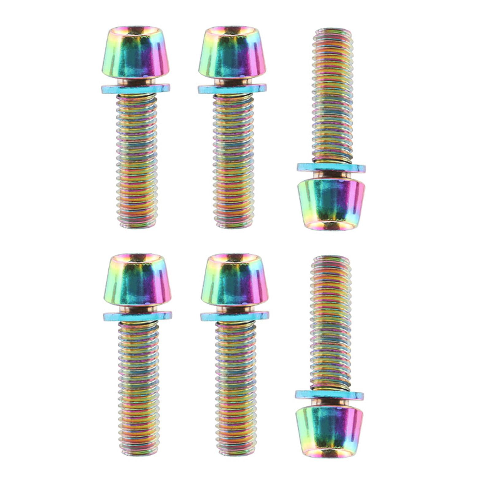 Colaxi 6 Pcs Vis de Potence de Vélo Vis de Frein à Disque pour Cyclisme Coloré