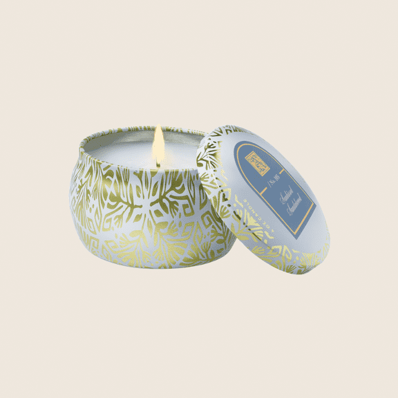 SUNKISSED SANDALWOOD Aromatique 4 oz Tin Scented Jar Candle