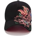 thumbnail image 3 of Women's Baseball Cap Lady Butterfly Flower Embroidery Design Fashion Hat Adjustable Breathble, 3 of 6