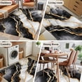 thumbnail image 5 of 2.7'x5' Area Rugs, Black Marble Indoor Outdoor Area Rug for Living Room Bedroom, Modern Luxury Golden Ink Painting Washable Bathroom Rugs Kitchen Floor Carpet Mats Home Decor Aesthetic, 5 of 8