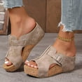 thumbnail image 2 of Fukaraa 2025 Wide Width Sandals Women Platform Wedge Spring Summer Casual Shoes, 2 of 9