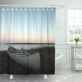 thumbnail image 1 of ABPHQTO Canoas Canoa en la playa en Canoa Agua Lago Atardecer Cortina de ducha 150x180 cm, 1 of 1